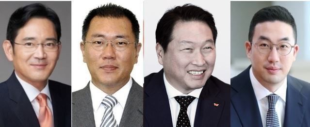 4대 그룹 총수 사진 이재용 정의선 최태원 구광모.