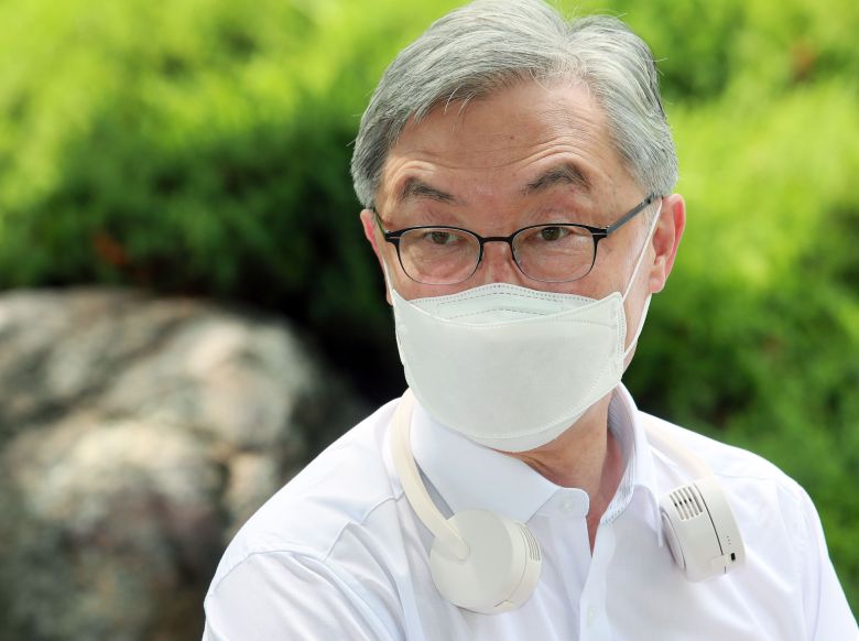 최재형 전 감사원장이 20일 서울 여의도 국회에서 국민의힘 대변인단과 간담회를 하고 있다. (공동취재사진) 2021.07.20. photo@newsis.com