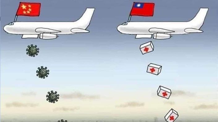 쉬에 지안(Xue Jian) 주오사카 중국 총영사에 반발한 한 네티즌이 올린 그림. /트위터