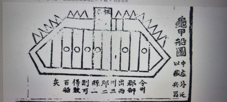 이덕홍의 '간재집'에 수록된 거북선.