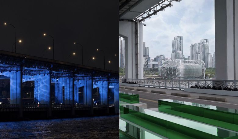 지난 29일 루이비통 패션쇼가 진행된 한강 잠수교./ 루이비통