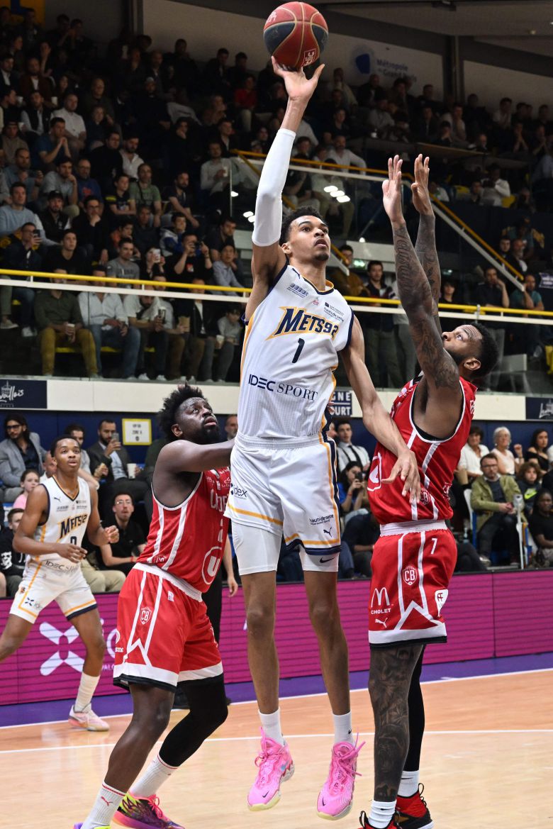 지난 5월 26일 경기. 프랑스 프로농구 메트로폴리탄92에서 뛰던 시절 빅토르 웸바냐마 [AFP 연합뉴스]