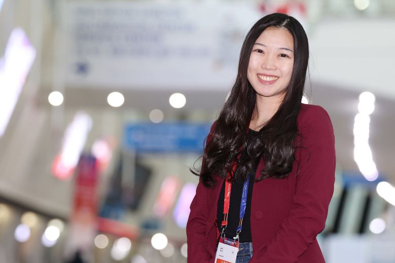 장우주 아나운서. /부산세계탁구선수권 조직위