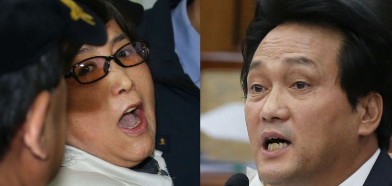 최서원씨와 안민석 의원. /조선DB