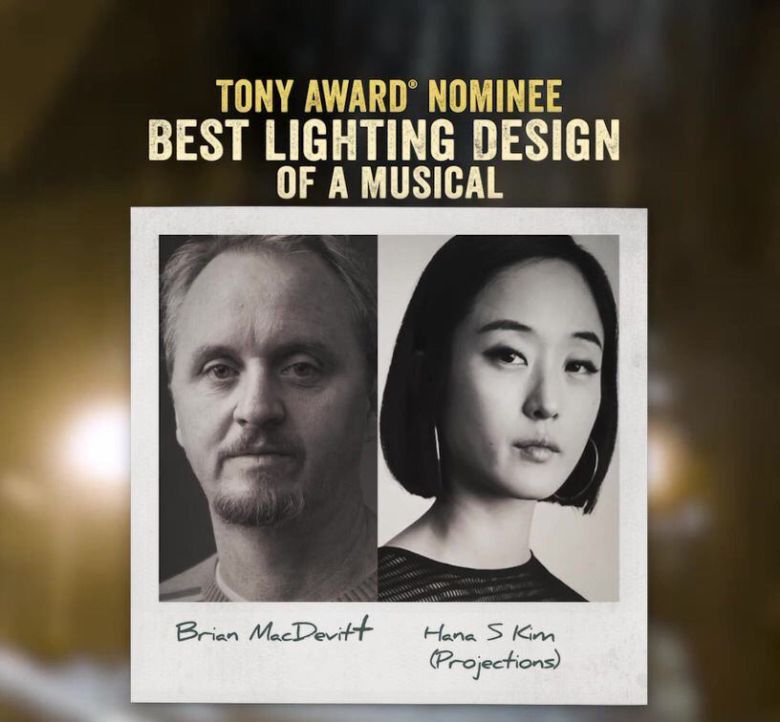 뮤지컬 '아웃사이더(The Outsiders)'로 올해 토니상 뮤지컬 최고 조명 디자이너상 부문 후보에 오른 하나 김(오른쪽). 동료 브라이언 맥데빗과 공동 후보다. /하나 김 인스타그램