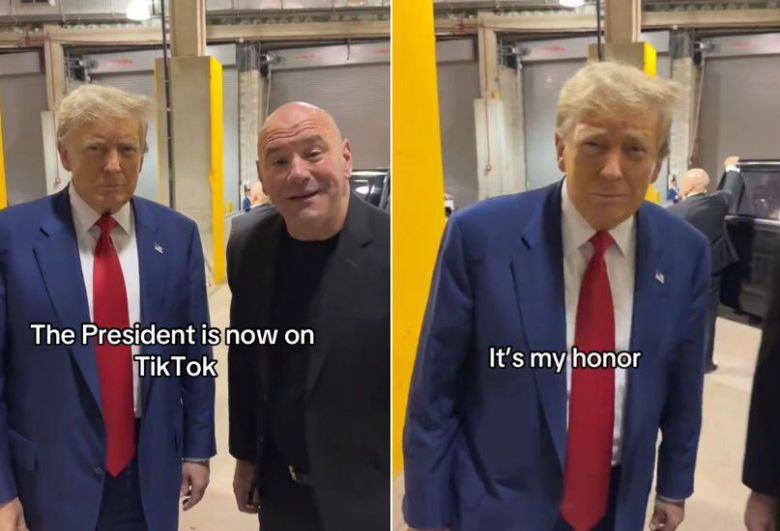 지난 1일(현지 시각) 틱톡에 첫 영상을 올린 트럼프 전 대통령. /틱톡