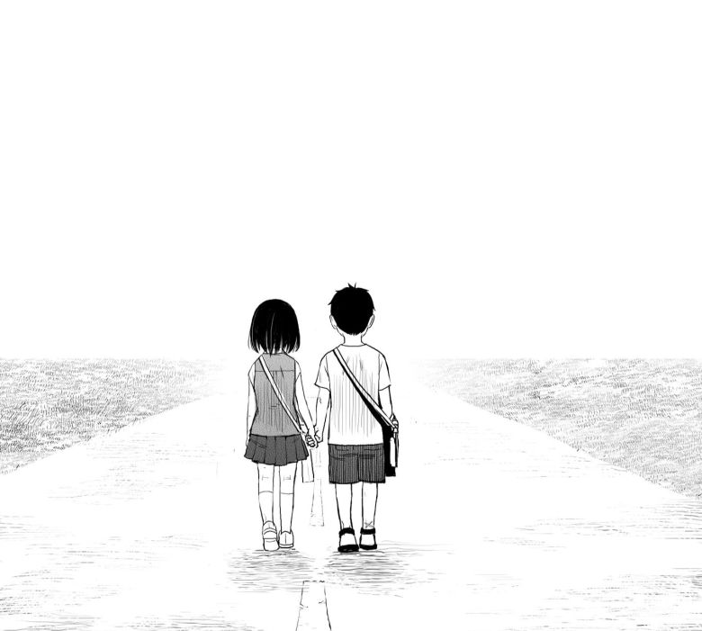 웹툰 '수평선'의 주인공 둘은 희망을 놓지 않고 길 위를 뚜벅뚜벅 걷는다. 정지훈은 본지 인터뷰에서 "소년·소녀는 지구가 둥글기에 영원히 앞으로 나아갈 수 있을 것이라고 생각하지만, 길에는 끝이 있고 깊고 어두운 바다가 기다리고 있다"고 했다. /네이버웹툰