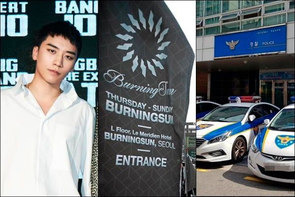 경찰이 폭력, 마약, 성폭력, 경찰 유착 등의 혐의로 승리가 운영하는 서울 강남 클럽 버닝썬에 대한 수사를 진행하고 있다. (사진은 왼쪽부터) 승리, 버닝썬 입구, 역삼지구대 모습