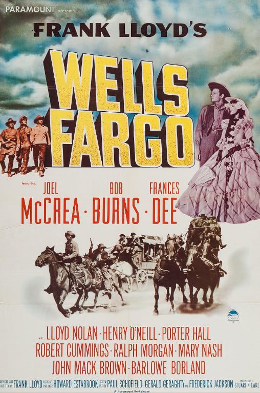 프랭크 로이드 감독의 서부극 '신천지'. 원제는 웰스 파고(Wells Fargo) .1939년 2월 당시 경성 최고 극장이던 명치좌에서 개봉했다. 현 명동예술극장의 전신이다./Public Domain