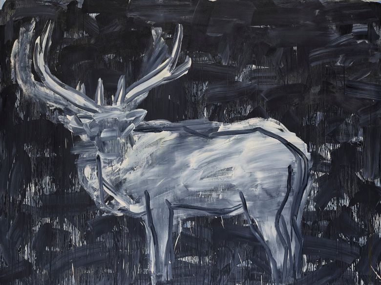 이강소, '무제-91193'(1991). 캔버스에 유화 물감, 218.2×291cm. 국립현대미술관 서울관에서 열리고 있는 이강소 회고전에 나왔다. /국립현대미술관