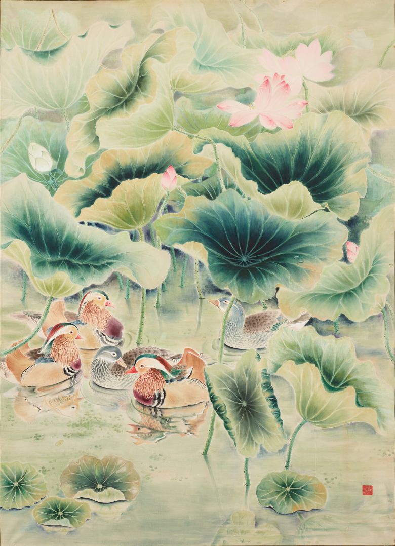 원문자, '정원'(1976). 종이에 색. 166×120cm. /국립현대미술관
