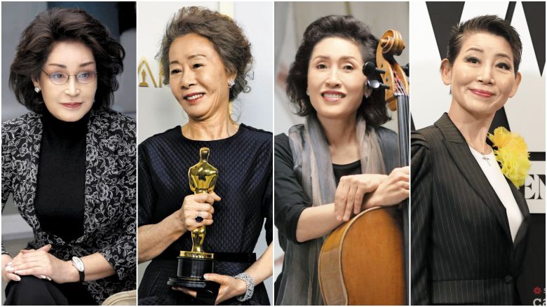 왼쪽부터 이화여고 출신인 이명희 신세계그룹 총괄회장, 배우 윤여정, 첼리스트 정명화, 김성주 성주그룹 회장. 1886년 설립된 이화학당을 잇는 이화여고는 지금까지 6만5000명의 졸업생을 배출했다. /신세계그룹, 연합뉴스, CMI코리아, 뉴스1