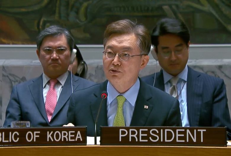 황준국 유엔 주재 한국 대사. /유엔웹TV 캡처