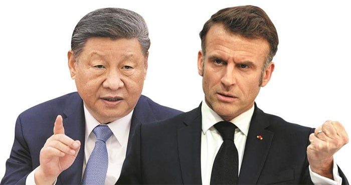 시진핑(왼쪽) 중국 주석과 마크롱 프랑스 대통령.