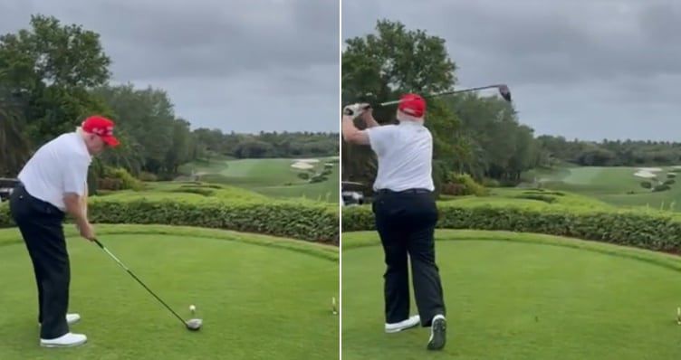 도널드 트럼프 미국 대통령이 6일 올린 티샷 영상./트루스소셜