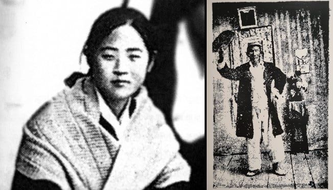 전주서문교회 교인으로 걸인과 고아 등 어려운 이들을 돌본 '거리의 성자' 방애인(왼쪽)과 이보한. 이보한의 사진은 1929년 조선일보에 소개된 춤추며 노래하는 모습. /전주서문교회, 조선DB