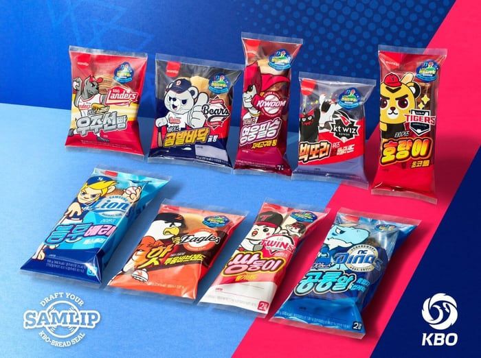 SPC삼립이 각 구단별 특징을 담아 내놓은 크보빵. /SPC