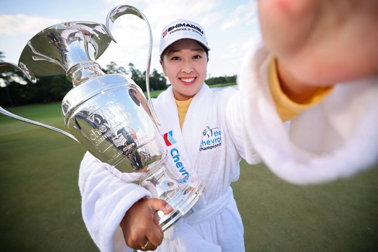 28일 LPGA 투어 셰브론 챔피언십에서 우승한 사이고 마오./AFP 연합뉴스