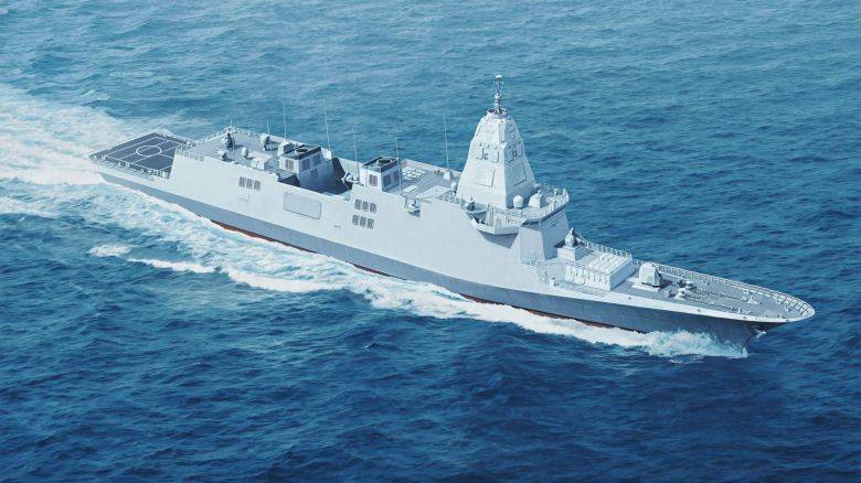 한국형 차기 구축함(KDDX)의 조감도./HD현대중공업