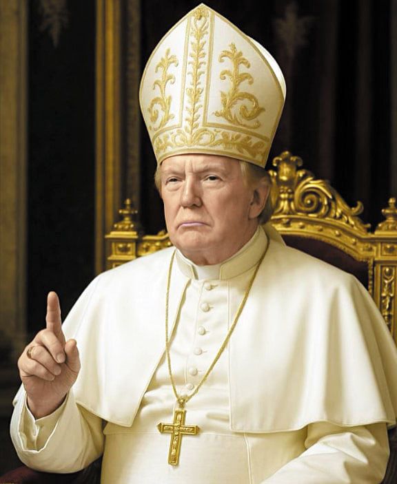 합성 사진 올린 트럼프 - 도널드 트럼프 미국 대통령이 지난 2일 자신을 교황으로 표현한 인공지능 합성 사진을 소셜미디어에 올렸다. 교황만 입을 수 있는 흰색 수단에 주교관, 십자가 목걸이를 착용한 모습이다. /트럼프 인스타그램