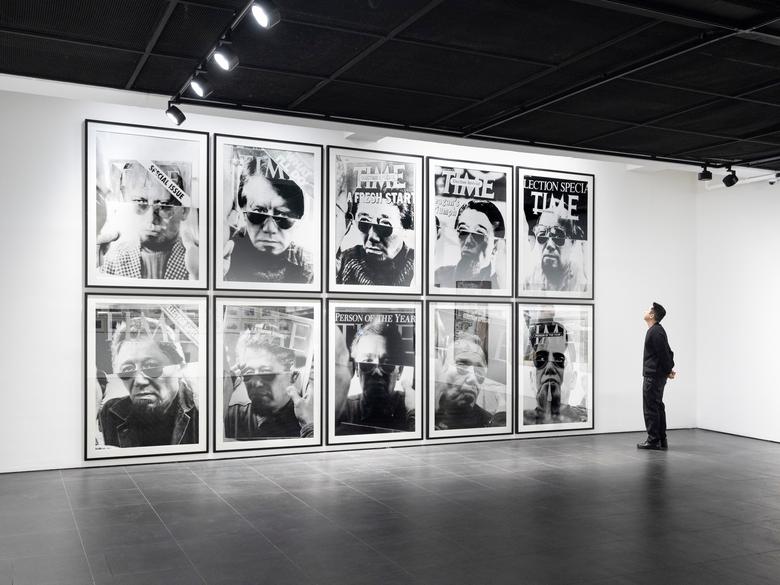 갤러리현대 신관 지하 전시장에 곽덕준의 '대통령과 곽' 연작이 전시된 모습. /갤러리현대