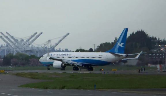 지난 4월19일 중국 샤먼항공이 인수를 거부하면서 미국 워싱턴주 시애틀로 돌아온 보잉 737 맥스. /로이터 연합뉴스