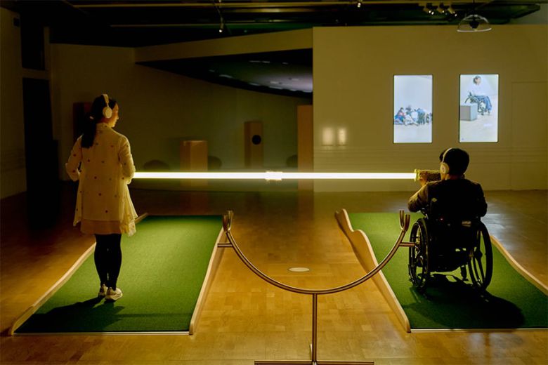 송예슬, '아슬아슬'(2025). 인터랙티브 설치, 가변크기.국립아시아문화전당 제작 지원. /국립아시아문화전당