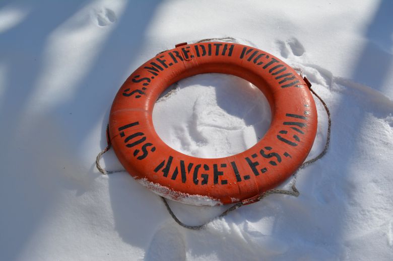 ‘메러디스 빅토리’호의 마지막 유품인 구명 튜브 /안재철 제공