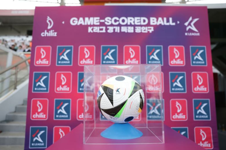 K리그에서 지난해부터 경매에 내놓고 있는 '득점공'. 블록체인 기술로 해당 경기와 득점자 등이 기록된다. /한국프로축구연맹