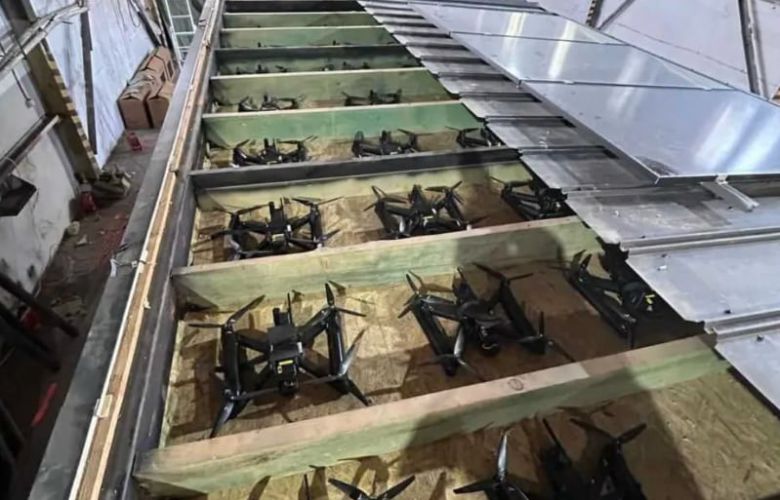 이번 대규모 공격에 사용된 것으로 추정되는 우크라이나 드론. /우크라이나 SBU