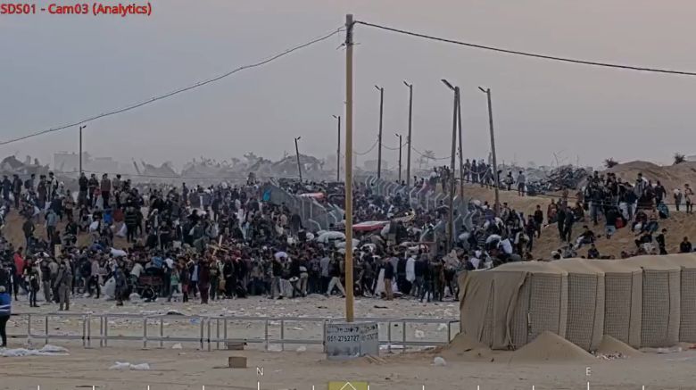 가자인도주의재단(GHF)이 공개한 배급소 현장 방범카메라(CCTV) 영상 속 화면 /엑스(X‧옛 트위터)