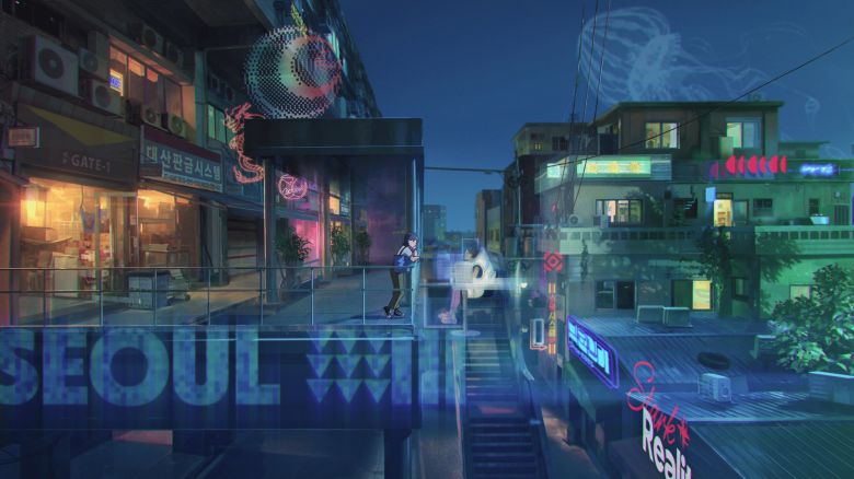 '이 별에 필요한'에 등장하는 2050년 서울./넷플릭스