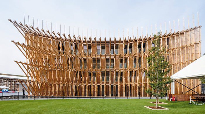 바레인 파빌리온은 3000개의 목재를 조립해 만들었다. /리나 고트메 건축사무소