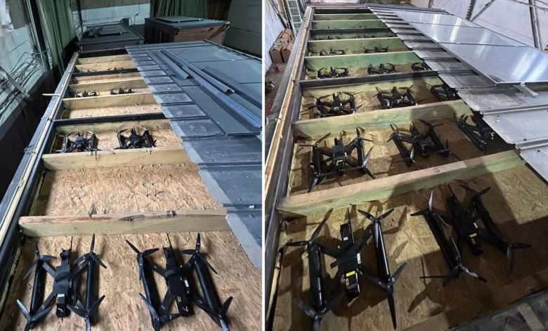 국경에서 4800km 떨어진 곳을 포함해 러시아 전역의 공군기지 다섯 곳을 공격하는 데 동원된 우크라이나 제작 공격 드론 오사(Osa).