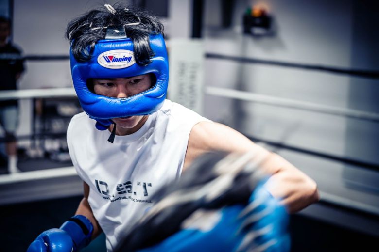 복싱 훈련 중인 수원서부경찰서 경비교통과 소속 조여훈 경사(34). /경기남부경찰청