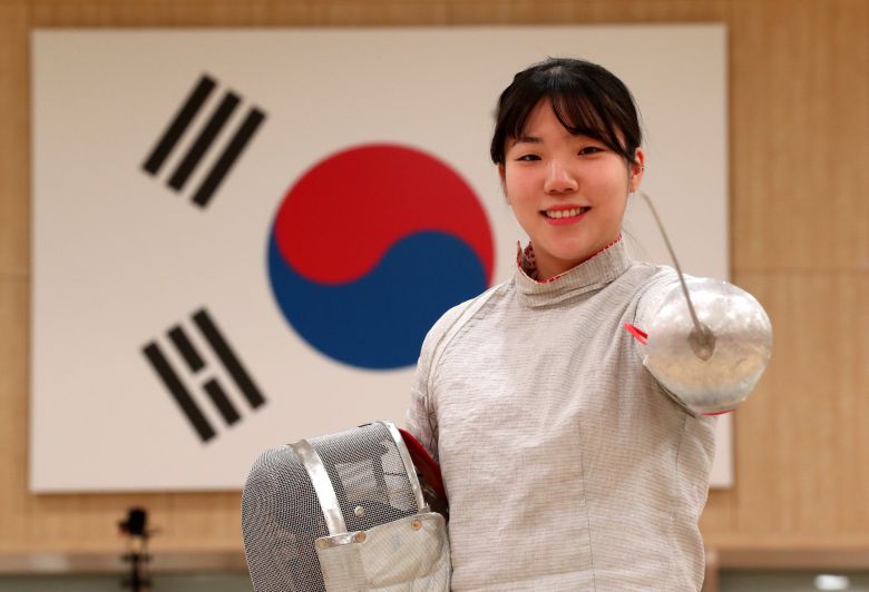 전하영은 몸을 풀 때 이매진 드래곤스 노래 '빌리버'를 듣는 게 자기만의 루틴이다. "늘 겸손하고 성실한 선수로 불리고 싶다"고 했다.  /신현종 기자