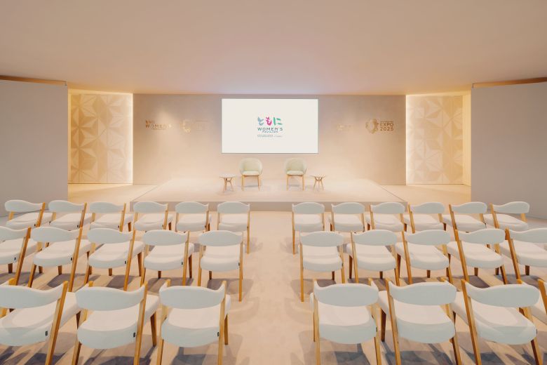 엑스포 기간 동안 주요 글로벌 문제를 주제로 한 다이얼로그가 펼쳐질 와(WA) 스페이스. 여섯가지 주요주제인 대자연, 비즈니스 &기술, 교육 &정책, 예술 & 문화, 자선 활동, 역할 & 정체성 등의 세션으로구성되며, 우먼스 파빌리온 2층에 위치해 있다. © Cartier © Victor Picon