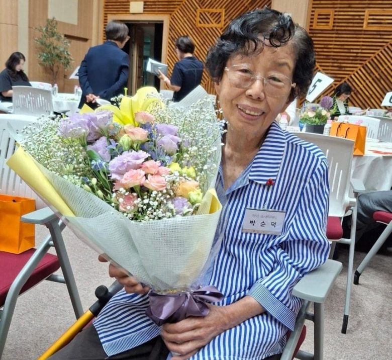총 2억원이 넘는 장학금을 기탁한 박순덕(89) 할머니. /정읍시