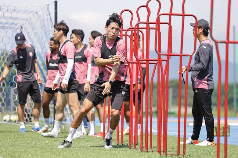 강원도 강릉에서 전지훈련 중인 제주SK FC 선수들./제주SK FC