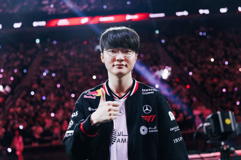 인천 영종도에서 열린 T1 홈경기에 출전한 ‘페이커’ 이상혁./T1