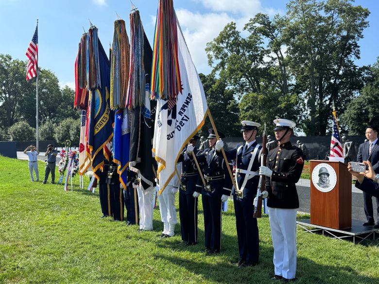 27일 미국 워싱턴 DC 한국전참전용사기념공원에서 6·25전쟁 정전협정 72주년 기념식이 열리고 있다. /워싱턴=김은중 특파원