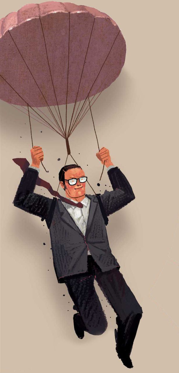 낙하산 인사./일러스트=이철원