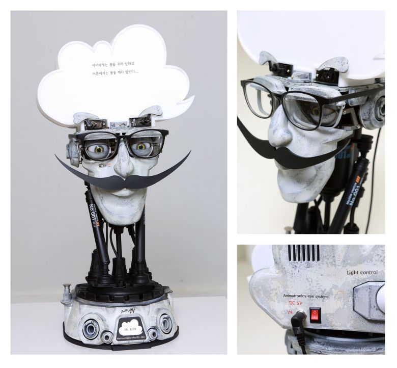 홍성한씨의 출품작 '미스터 구름'. 구름 모양 머리를 하고 꿈을 꾸는 남자 캐릭터다. /아시아프 사무국