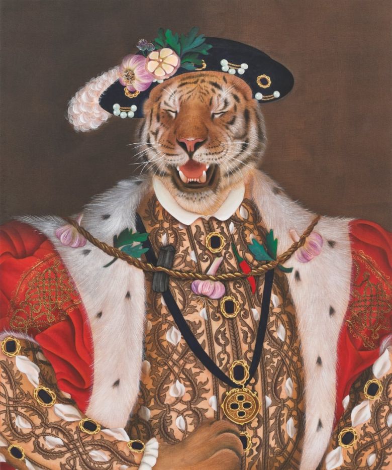 최지희씨의 출품작 '단군 신화의 재해석'. 비단에 진채. /아시아프 사무국