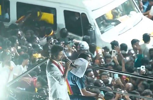 비제이의 선거 유세 현장./ 엑스(X·옛 트위터)