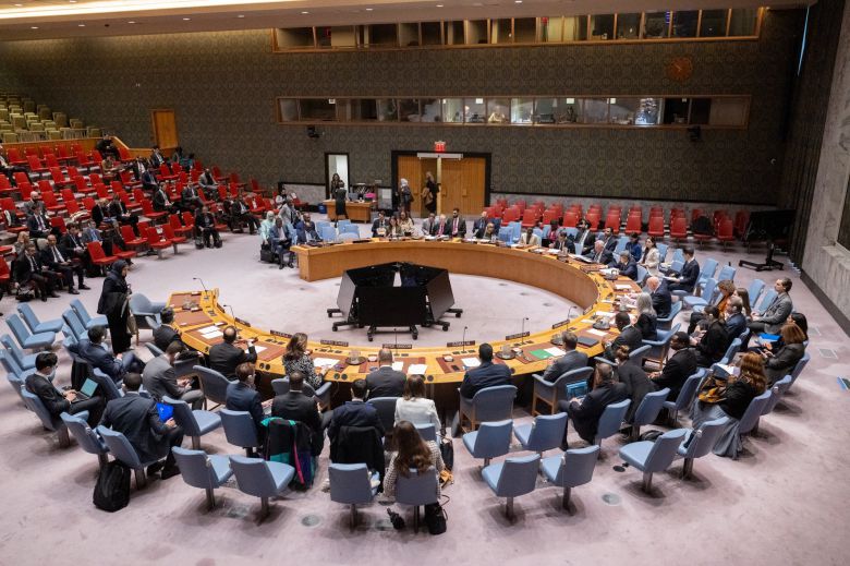미국 뉴욕 유엔 본부에서 열리는 안전보장이사회./신화 연합뉴스
