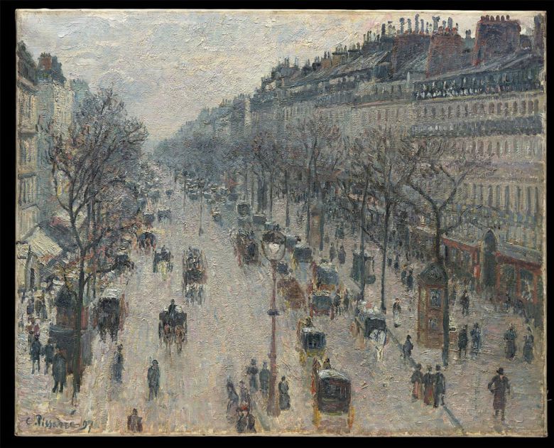 카미유 피사로 ‘겨울 아침의 몽마르트르 대로’. /메트로폴리탄박물관