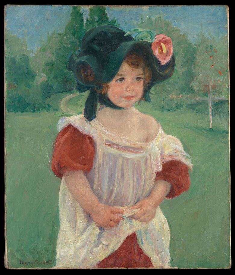 미국 최초의 여성 인상파 화가 메리 커샛이 그린 '봄: 정원에 서 있는 마고'. /메트로폴리탄박물관