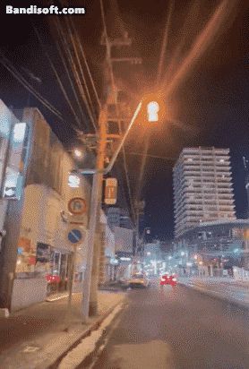 규모 7.5의 지진이 발생한 지난 8일 일본의 한 거리 가로등이 흔들리고 있다./엑스(X·옛 트위터)