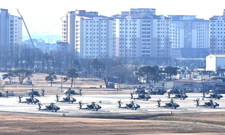 경기도 평택의 주한미군 기지인 '캠프 험프리스' 모습. /뉴시스